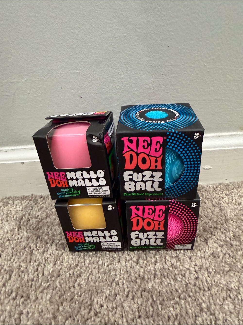 NeeDoh Fuzzball and Mello Mallo set